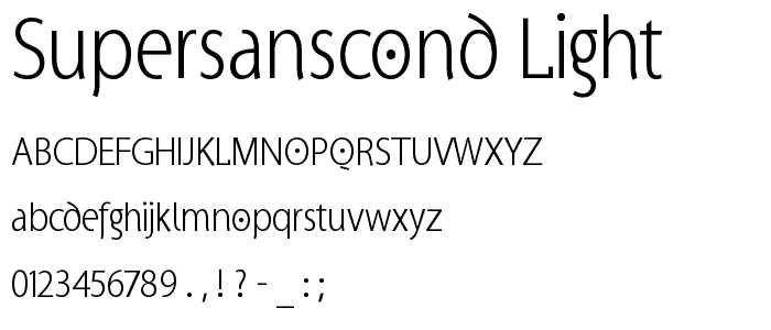 SuperSansCond Light font